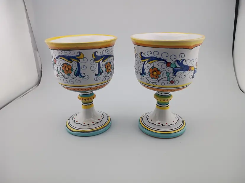 Pr goblets from Deruta Italy