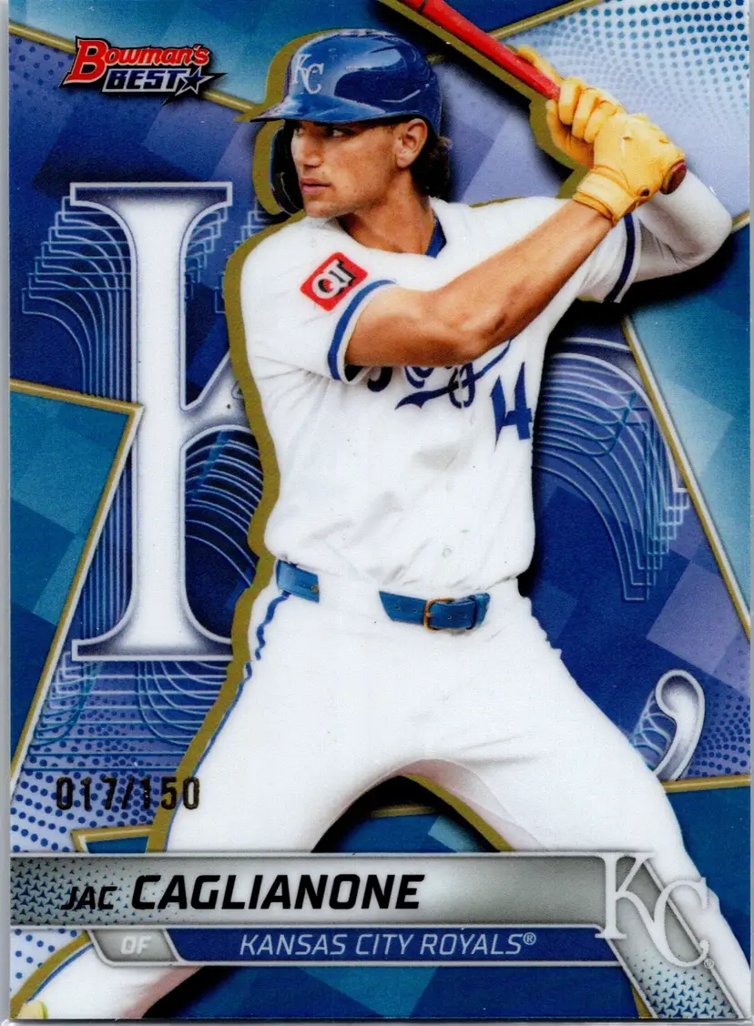 2025 Bowman's Best Jac Caglianone #TP-3 Top Prospects Blue Refractor /150