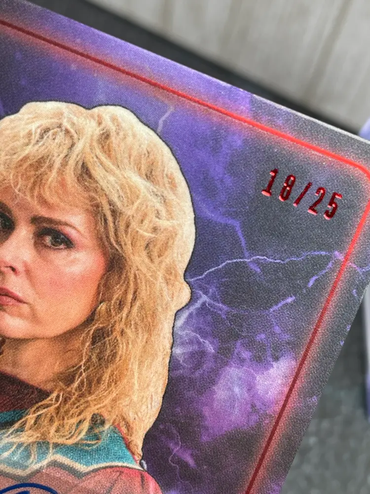 2025 Topps Stranger Things Cara Buono as Karen Auto Purple #/25