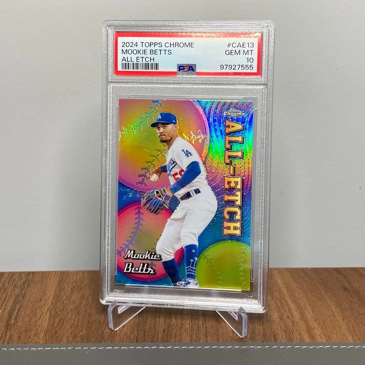Mookie Betts (Los Angeles Dodgers) 2024 Topps Chrome All Etch Insert PSA 10