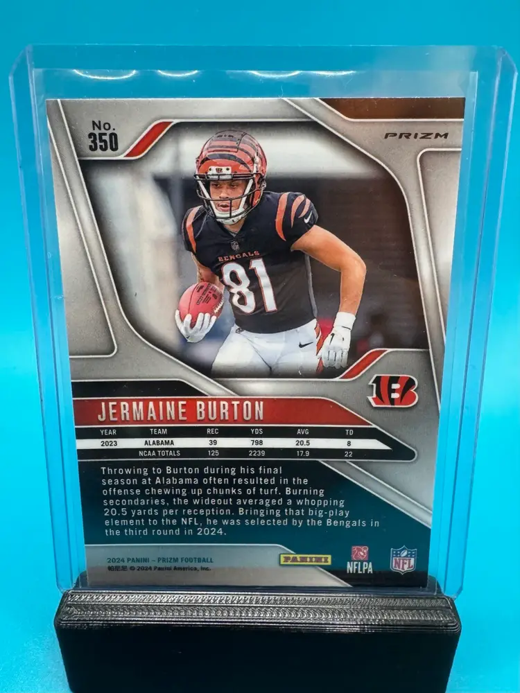 Jermaine Burton Prizm Silver RC Cincinnati Bengals