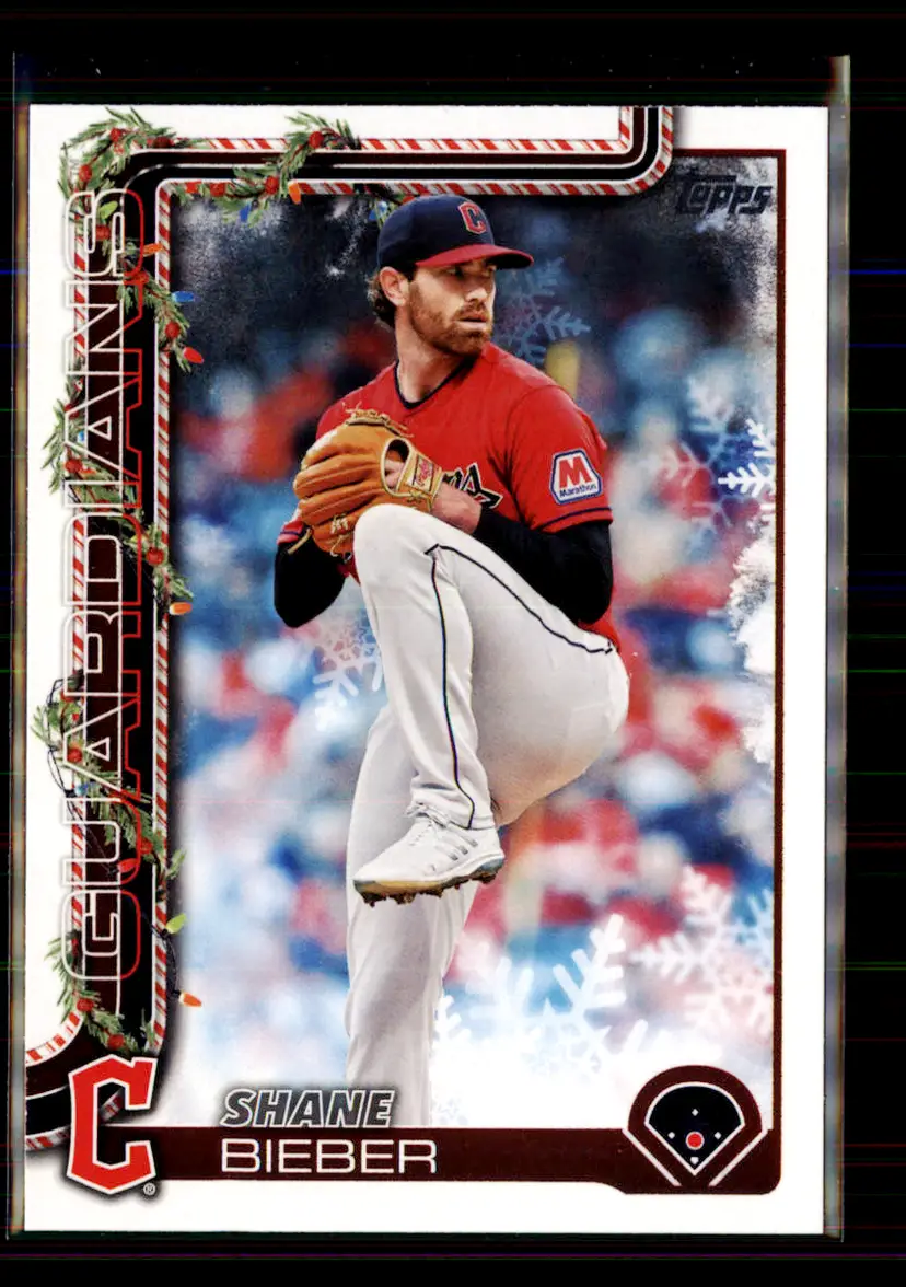 Shane Bieber 2025 Topps Walmart Holiday #H95 - (135) - Cleveland Guardians