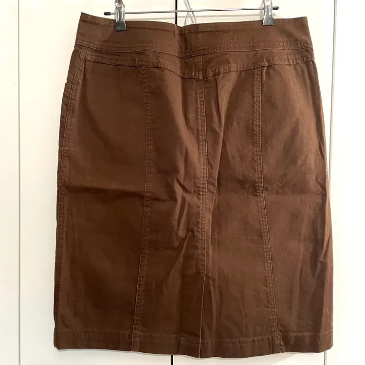 Christopher & Banks Brown Size 12 Cotton Skirt