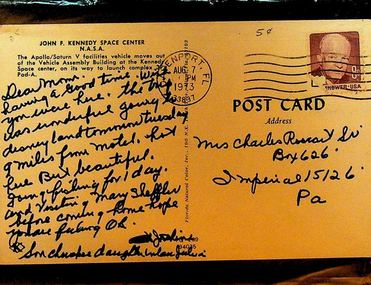 John F Kennedy Space Center NASA Postcard 1973