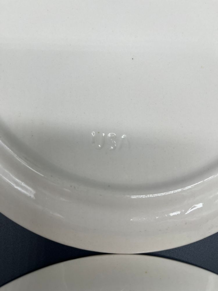 Blue & White Transferware Winter Scene Plates - Set of 4