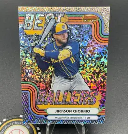 Jackson Chourio RC Lot - '24 Bowman's Best Mini Diamond Refractor, etc. - Milwaukee Brewers