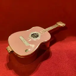 04. Metal Enamel Stoned Guitar Trinket Box