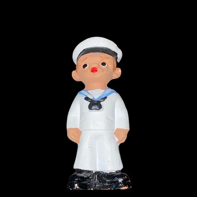 #02- 40% Off Sale-Vintage Red Clay Mud People Figurine From Mexico As Shown 2" (was $5)