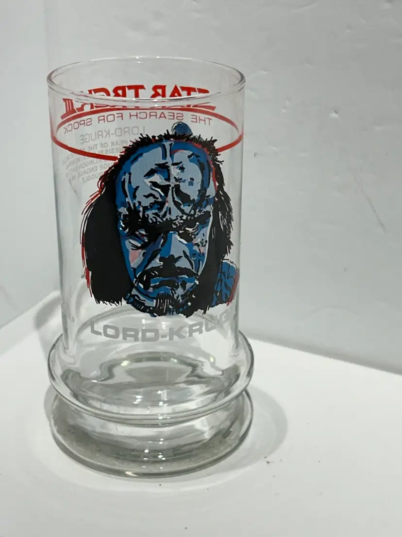 STAR TREK III: 1984 Taco Bell Star Trek III Lord Kruge Glass