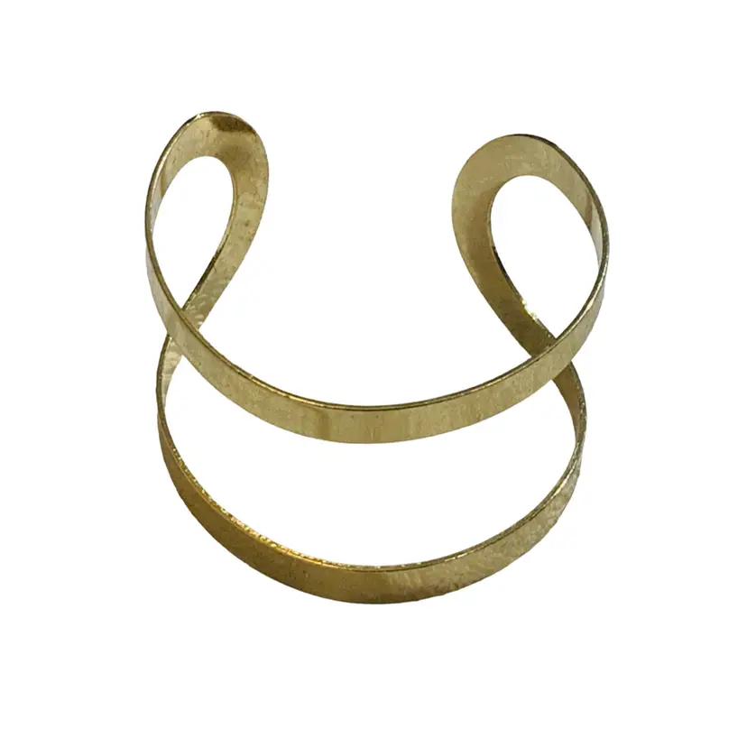 Sparkly Shinny  Vintage Gold Tone Cuff