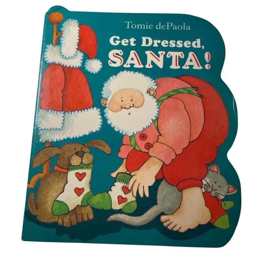 Get Dressed, Santa! - Board Book by Tomie dePaola - Christmas Holiday Young Kids Vintage