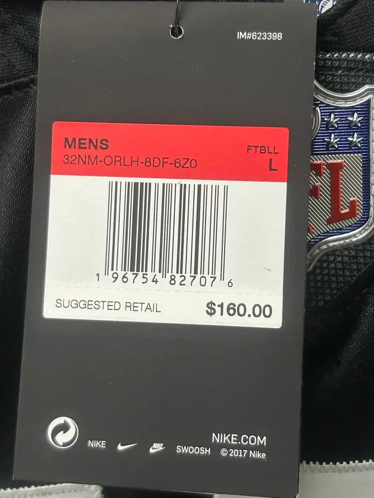 New $160 Davonte Adams Raiders Mens Large Vapor Limited Nike Jersey NEW Large Stitched