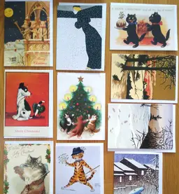 10 x Vintage Design Christmas Cards Random Pack #8