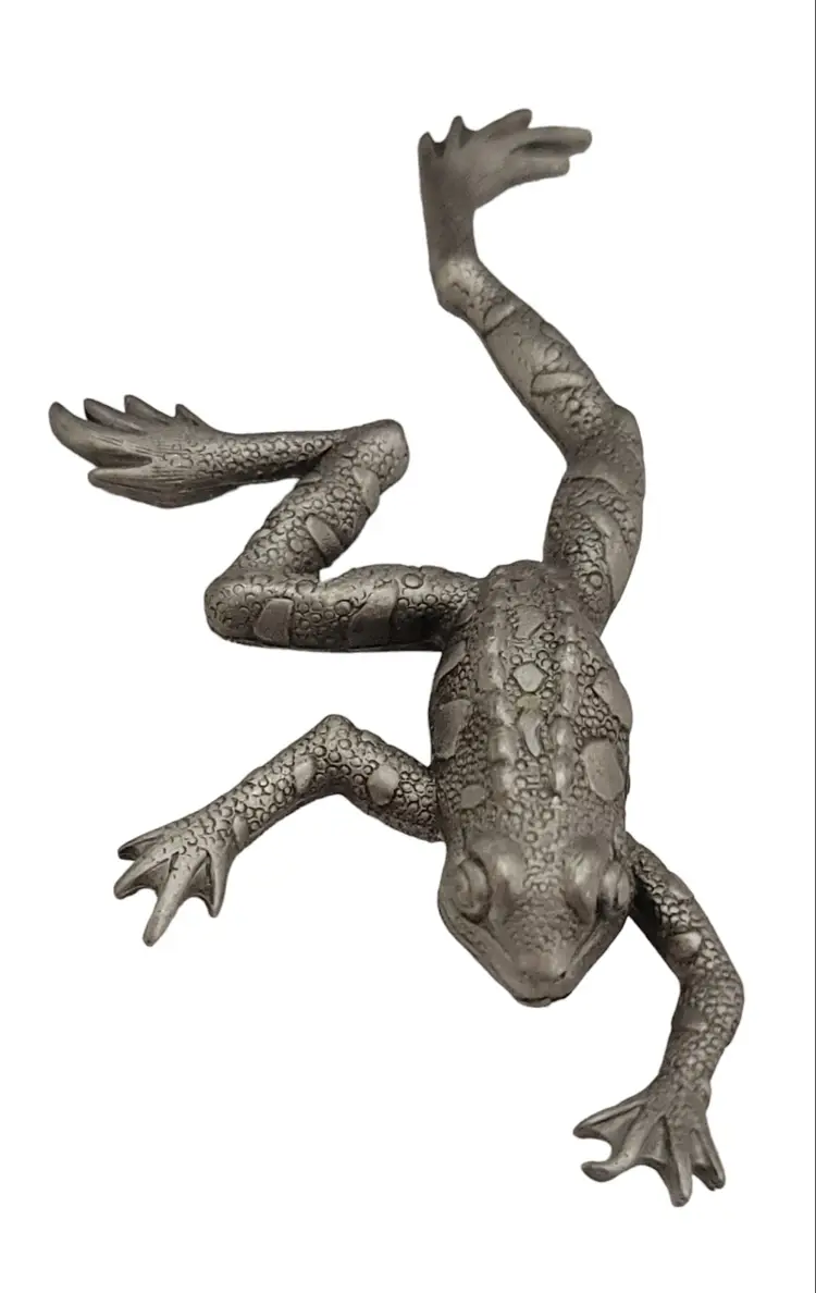 JJ Jonette Jewelry Silver Tone Frog Brooch Pin, Signed K190