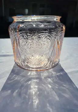 Vintage Hazel Atlas Royal Lace Pink Cookie Jar