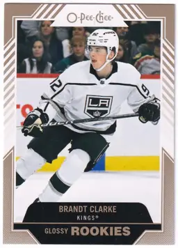 2022-23 Upper Deck O-Pee-Chee Glossy Gold #R19 Brandt Clarke Los Angeles Kings Hockey Card
