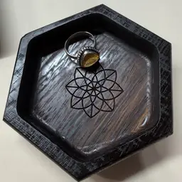 Flower of Life Ring Dish - Wenge