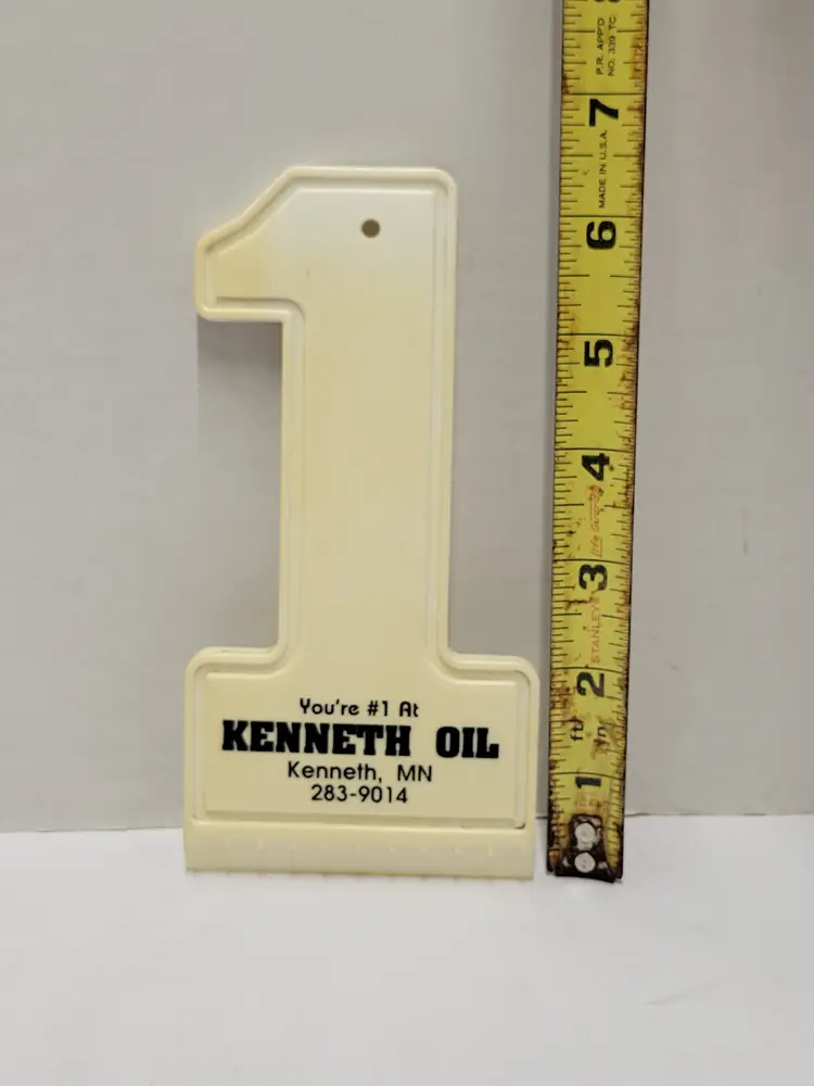 Kenneth Oil Minnesots Plastic Ice Scrapper Advertising