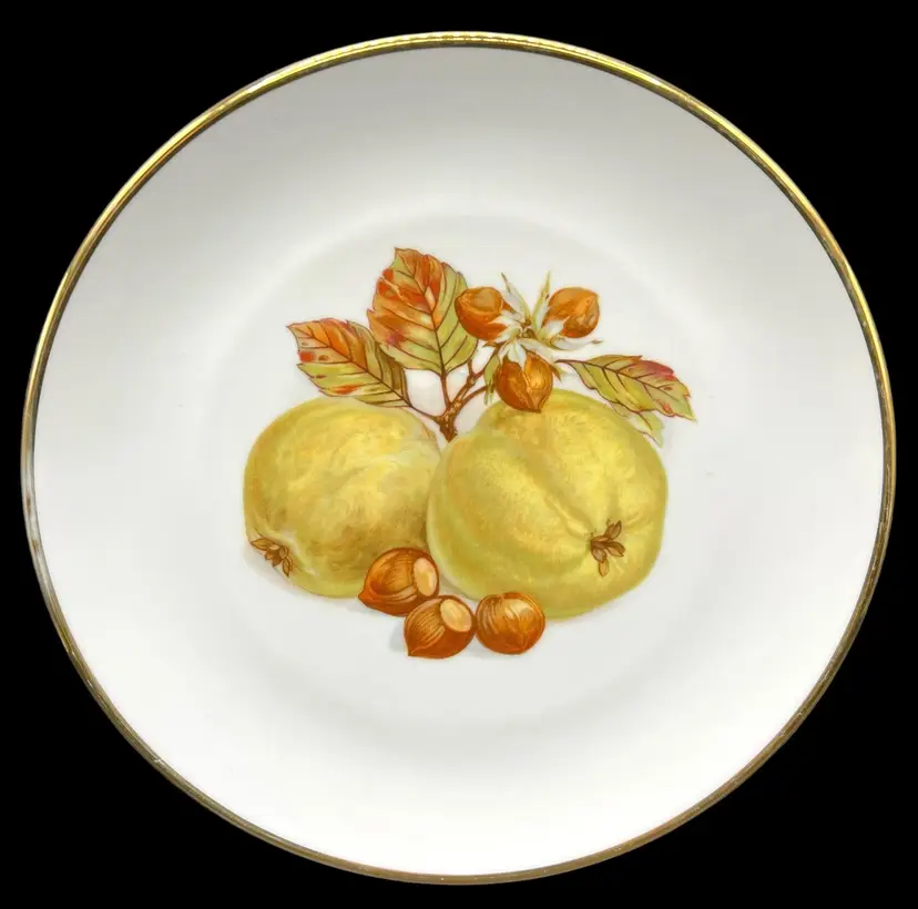 Vintage Bareuther Waldsassen Salad Plate Fruit Autumn Harvest Bavaria Germany