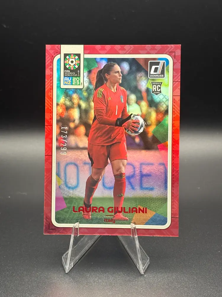 Laura Giuliani 2023 Donruss Women’s World Cup Red /299 Parallel Italy