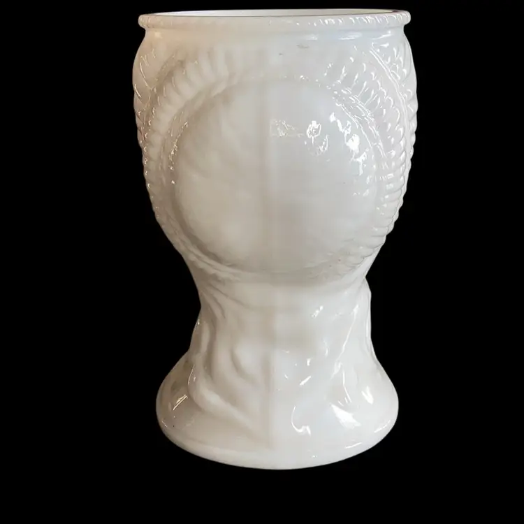 #01 - Milk Glass Head Vase 5.5 X5” *read Description
