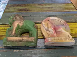 Vintage Chalkware horse statues,Set of 2