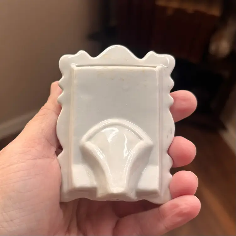 Vintage Porcelain Floral Miniature Frame