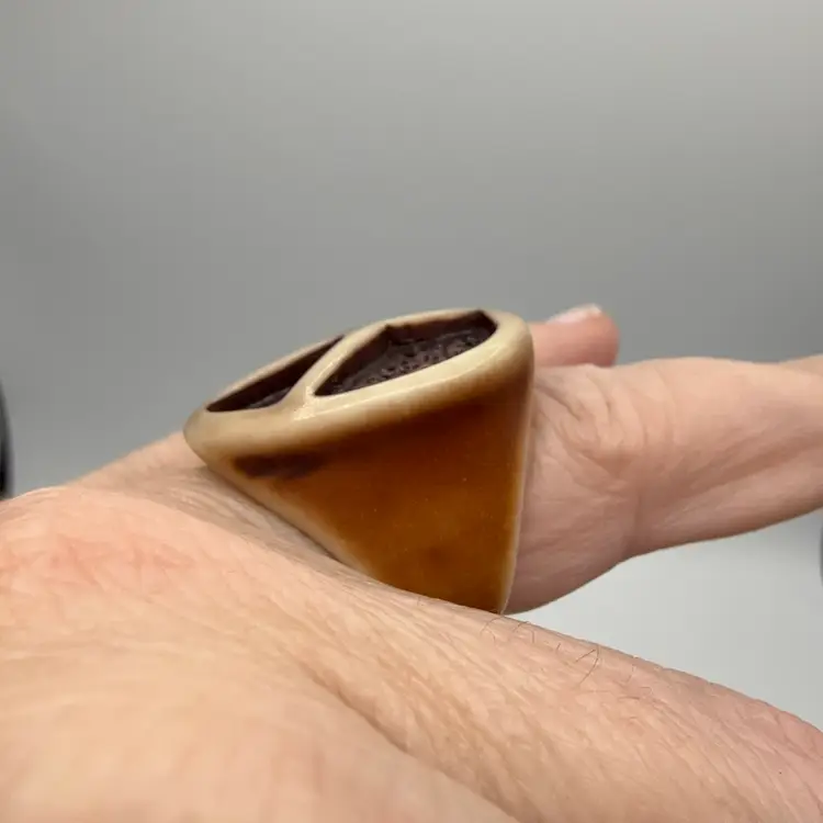 Peace Sign Bakelite Ring Size 8