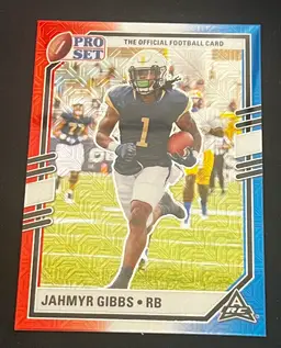 Jahmyr Gibbs 2022 Leaf Pro Set Metal Red White Blue Mojo Rookie RC #PSB-JG1 Detroit Lions