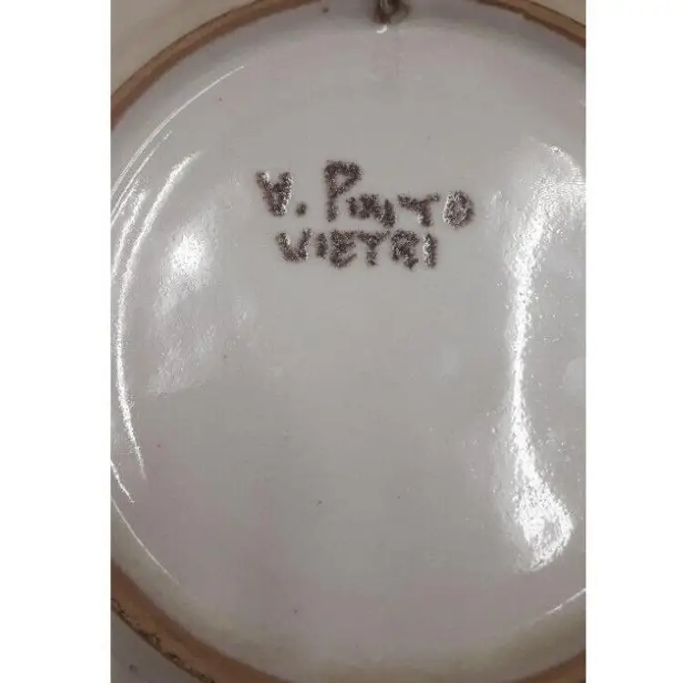 VINTAGE HAND PAINTED VIETRI ITALY V. PINTO PLATE