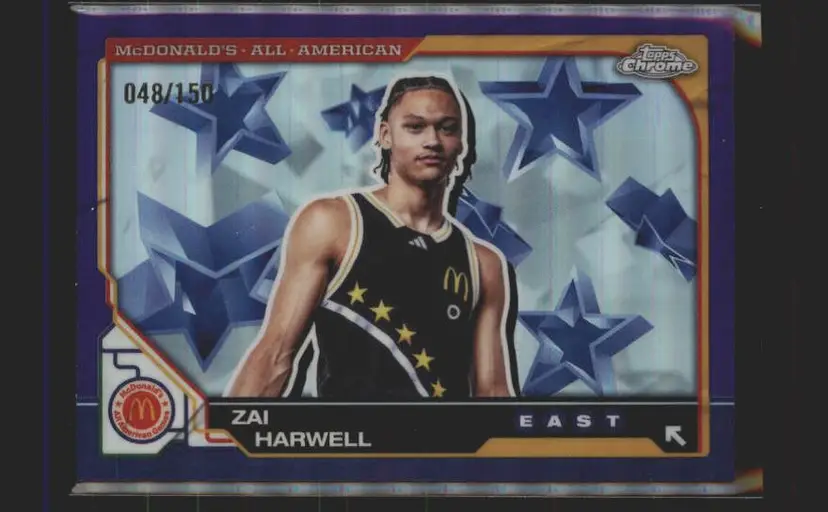 2025 Topps Chrome McDonald's #43 Zai Harwell Purple Refractor /150 - (140) -