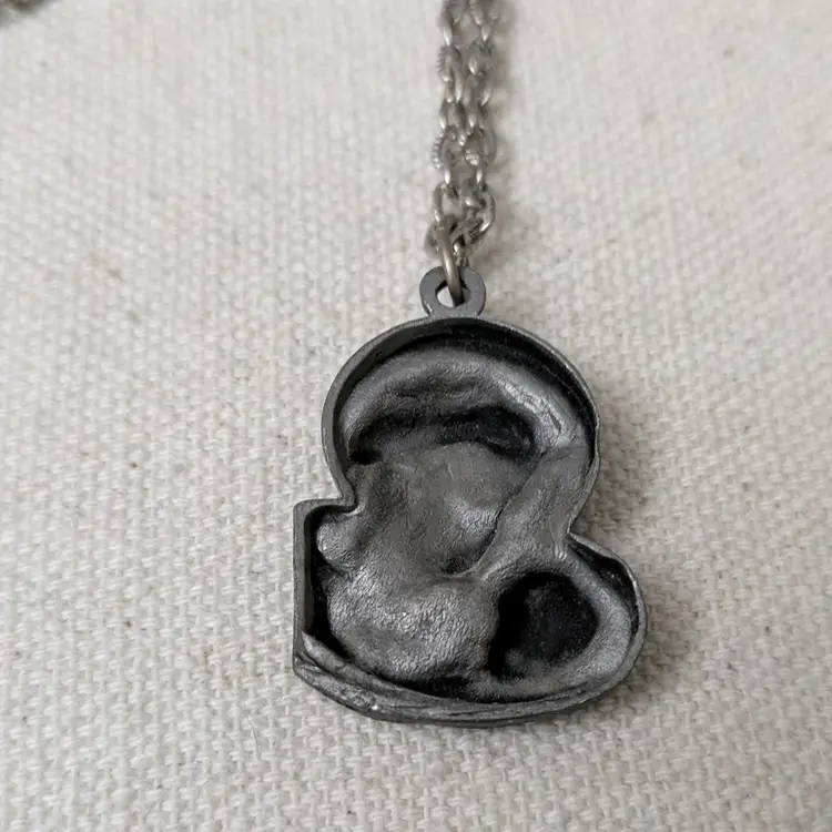 Vintage Saint Anthony Pewter Pendant Necklace