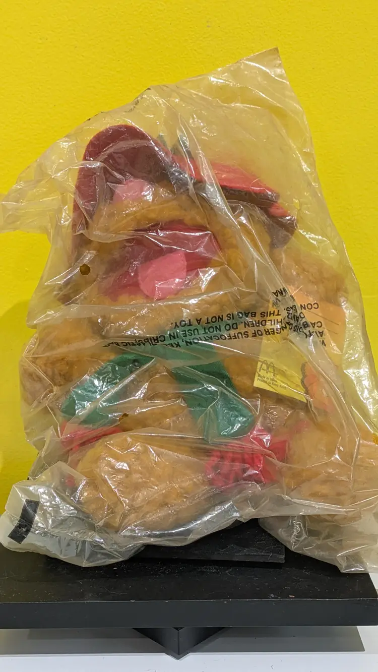 COLLECTIBLE MCDONALD'S BABY FOZZIE BEAR STUFF ANIMAL 8 INCH TALL SEALED BAG