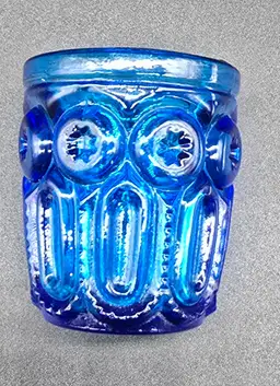 L.E. Smith blue moon and stars shot glass