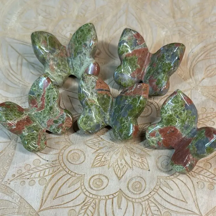 Mini Butterfly - Unakite