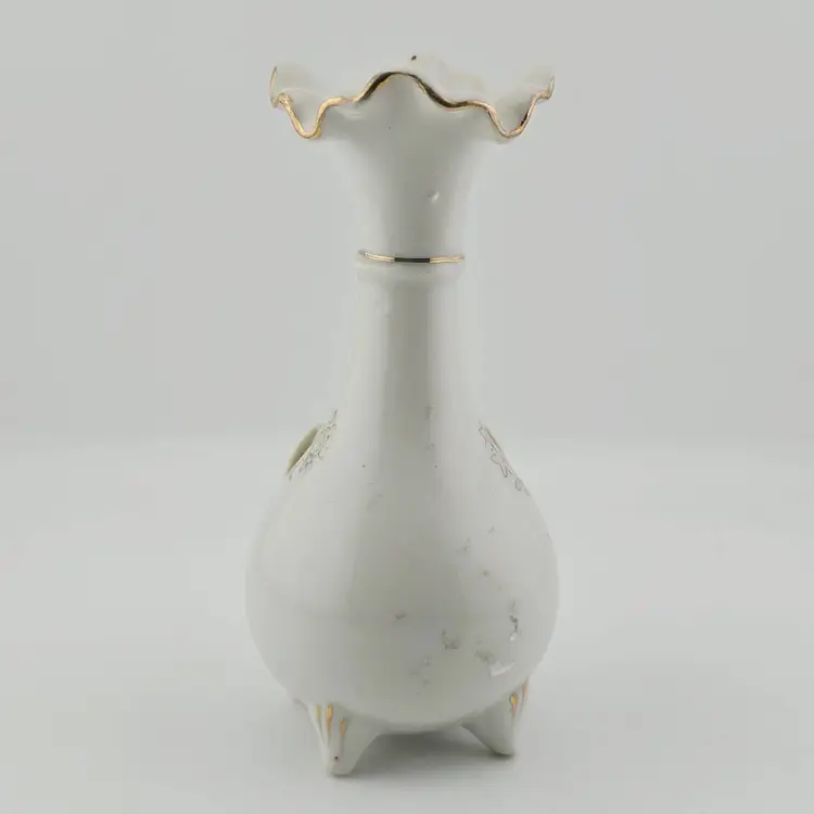 Vintage Porcelain Yellow Floral Bud Vase