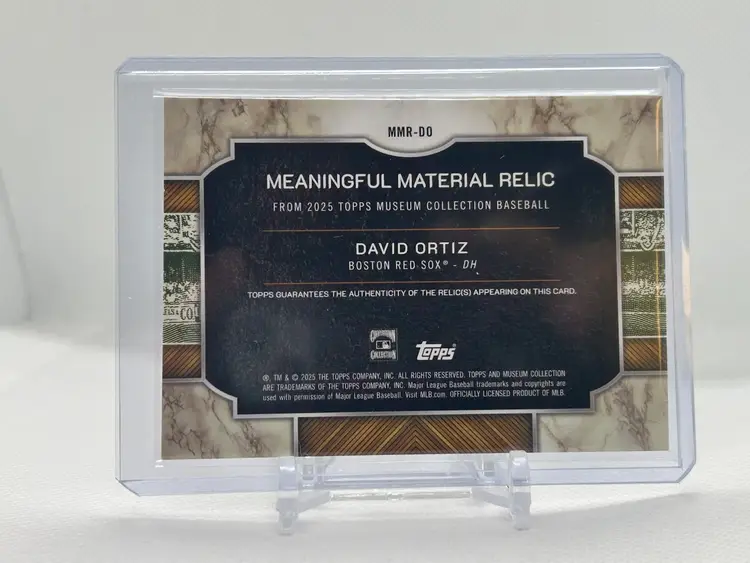 David Ortiz 2025 Museum Collection Meaningful Materials Jersey Relic /49 Boston Red Sox