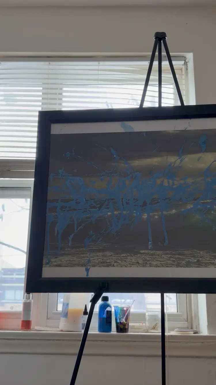 Bluesy Fluids - 24x16 Original Painting