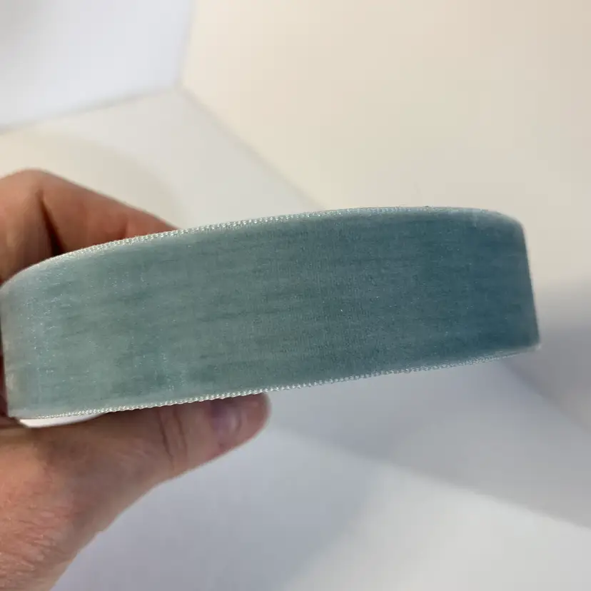 Roll of 1" Blue Velvet Ribbon