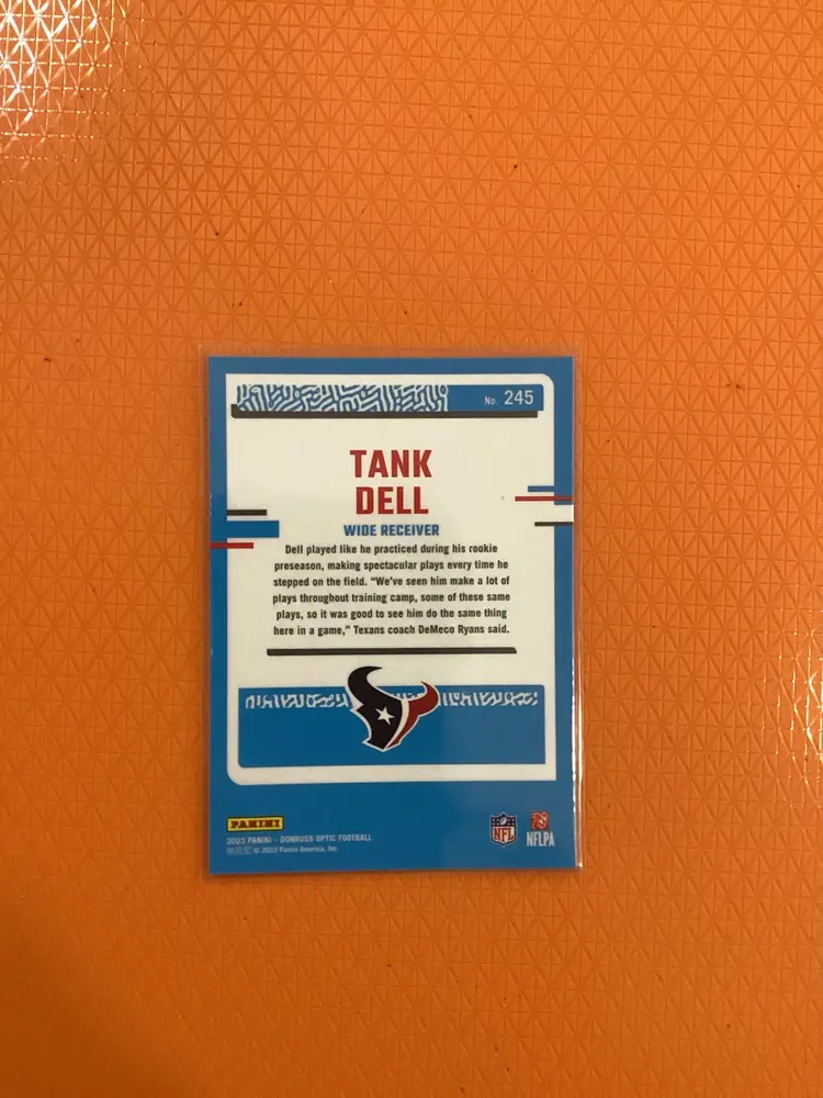 2023 Donruss Optic Tank Dell Rated Rookie Prizm Texans