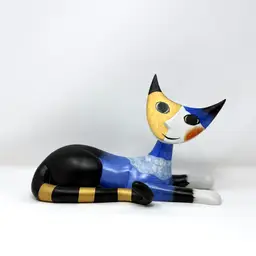 Amico Wachtmeister Goebel Reclining Cat Sculpture Vintage German Art  (0031-26)