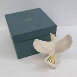 Vintage Lenox Jewels Flying Bird Figurine China Jewels Collection with Box USA 1994