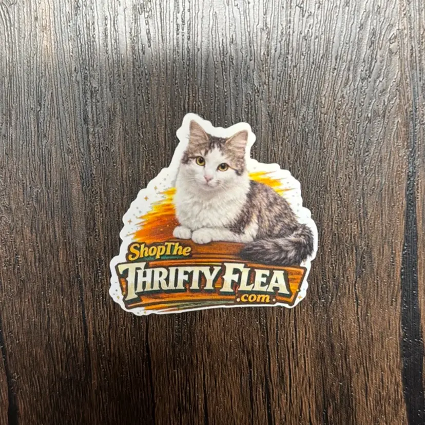 Specialty Company Logo - Shop The Thrifty Flea- 10 Pack - 2” X 2” Stickers / Decals - Gloss Finish