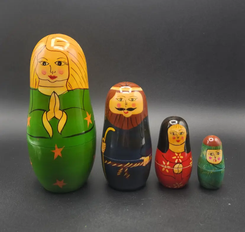 Nesting Dolls - AS IS - Starry Angel and the Holy Family