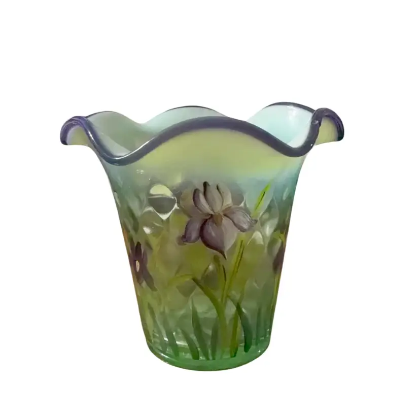 Fenton Designer Showcase Series Iris Flip Vase *read