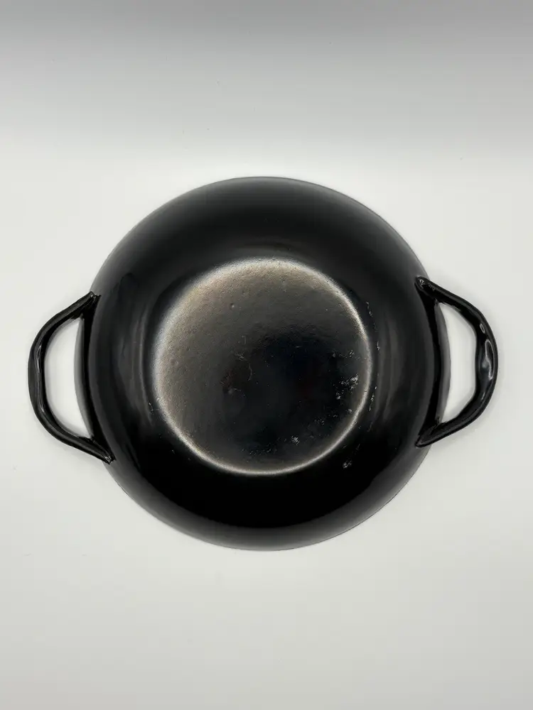 Brown And Black Enamel Metal Bowl