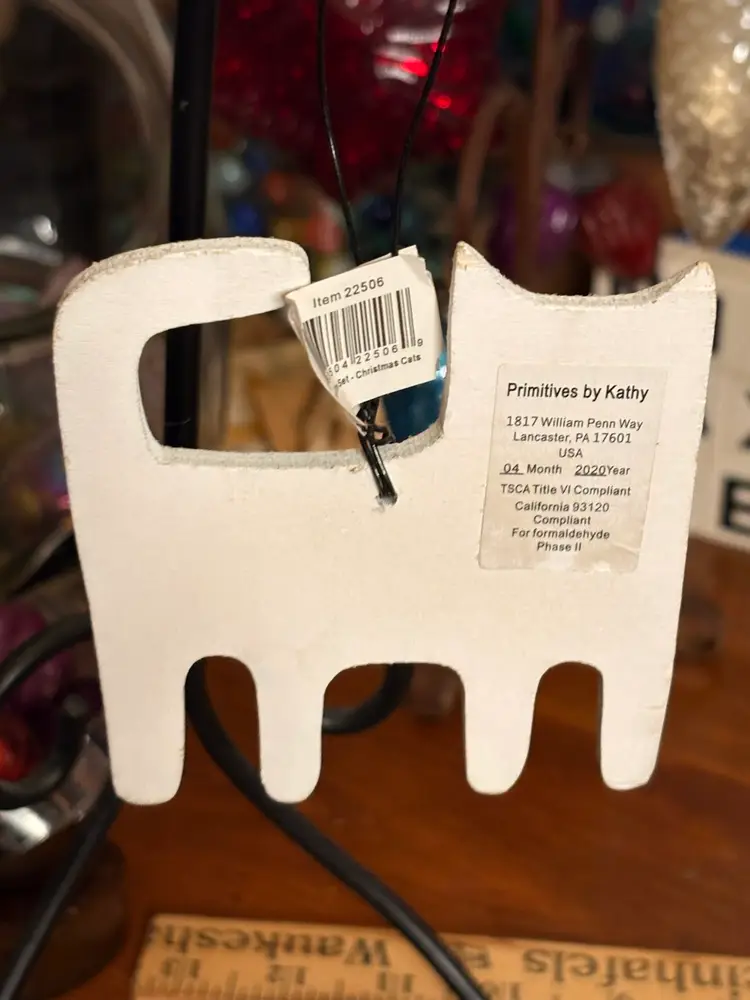 White Cat Ornament