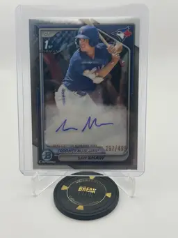 Sam Shaw 297/499 Auto 2024 Bowman Chrome 1st - Toronto Blue Jays