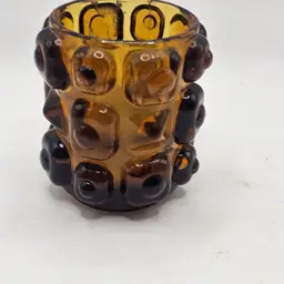 MCM candle holder toothpick retro amber vintage Japan