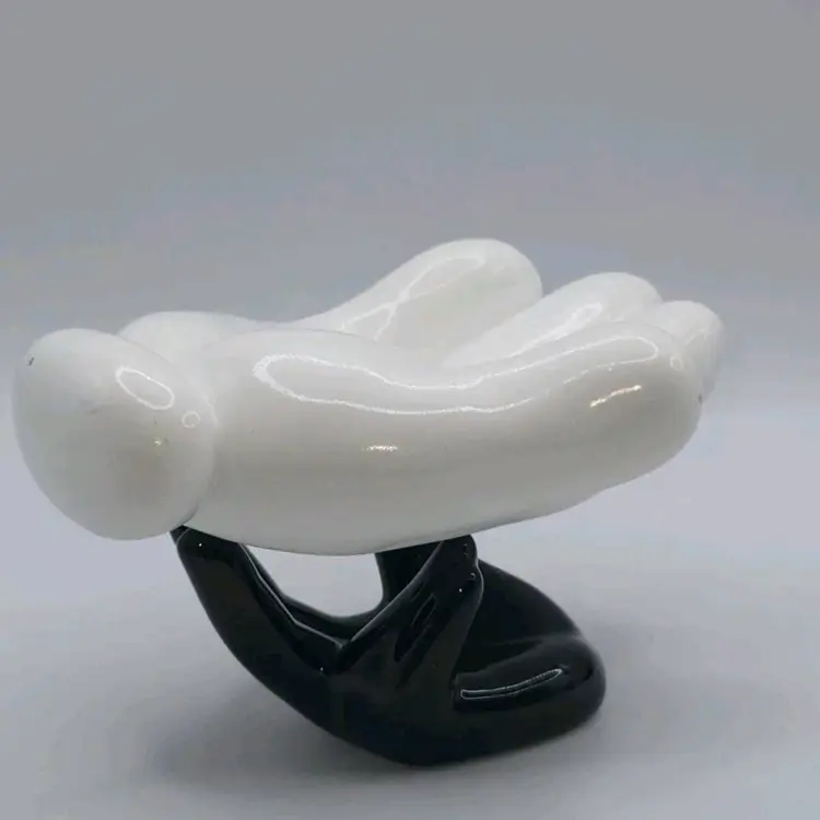 Disney Mickey Mouse White Gloved Hand Soap/Trinket Dish • Paperweight • Display Base